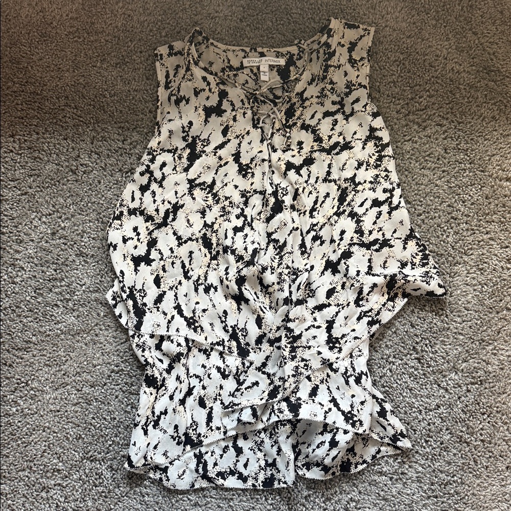 Derek Lam Intermix Baby Blue Silk Sleeveless Blouse Size 2